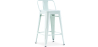 Buy Bar Stool with Backrest - Industrial Design - 60cm - New Edition - Metalix Pale Green 60126 in the Europe