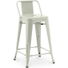 Buy Bar Stool with Backrest - Industrial Design - 60cm - New Edition - Metalix Pale green 60126 in the Europe