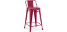Buy Bar Stool with Backrest - Industrial Design - 60cm - New Edition - Metalix Fuchsia 60126 in the Europe