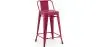 Buy Bar Stool with Backrest - Industrial Design - 60cm - New Edition - Metalix Fuchsia 60126 in the Europe
