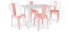 Buy Dining Table + X4 Dining Chairs Set - Bistrot - Industrial design Metal - New Edition Pastel orange 60129 - prices