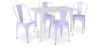 Buy Dining Table + X4 Dining Chairs Set - Bistrot - Industrial design Metal - New Edition Lavander 60129 - in the EU