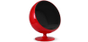Buy Red Ballon Chair - Faux Leather Black 19541 - prices