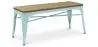 Buy Bench Bistrot Metalix Industrial Metal and Light Wood - New Edition Light blue 60131 - prices