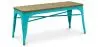Buy Bench Bistrot Metalix Industrial Metal and Light Wood - New Edition Pastel green 60131 - in the EU