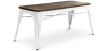 Buy Bench Bistrot Metalix Industrial Metal and Dark Wood - New Edition White 60132 - prices