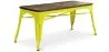 Buy Bench Bistrot Metalix Industrial Metal and Dark Wood - New Edition Yellow 60132 - in the EU