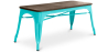 Buy Bench Bistrot Metalix Industrial Metal and Dark Wood - New Edition Pastel green 60132 at MyFaktory