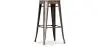 Buy Bar Stool - Industrial Design - Wood & Steel - 76 cm - New Edition- Metalix Metallic bronze 60137 at MyFaktory