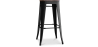Buy Bar stool Bistrot Metalix industrial Metal and Dark Wood - 76 cm - New Edition Black 60137 - in the EU