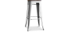 Buy Bar stool Bistrot Metalix industrial Metal and Dark Wood - 76 cm - New Edition Steel 60137 home delivery