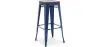 Buy Bar Stool - Industrial Design - Wood & Steel - 76 cm - New Edition- Metalix Dark blue 60137 - prices