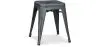 Buy Industrial Design Stool - 45cm - New Edition - Metalix Dark grey 60139 - prices