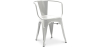 Buy Dining Chair with armrest Bistrot Metalix industrial Metal - New Edition Steel 60140 - prices