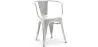 Buy Dining Chair with armrest Bistrot Metalix industrial Metal - New Edition Steel 60140 - prices