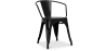 Buy Dining Chair with armrest Bistrot Metalix industrial Metal - New Edition Black 60140 at MyFaktory