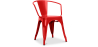 Buy Dining Chair with armrest Bistrot Metalix industrial Metal - New Edition Red 60140 home delivery