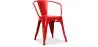 Buy Dining Chair with armrest Bistrot Metalix industrial Metal - New Edition Red 60140 home delivery