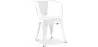 Buy Dining Chair with armrest Bistrot Metalix industrial Metal - New Edition White 60140 with a guarantee