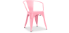 Buy Dining Chair with armrest Bistrot Metalix industrial Metal - New Edition Pink 60140 at MyFaktory