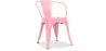 Buy Dining Chair with armrest Bistrot Metalix industrial Metal - New Edition Pink 60140 at MyFaktory
