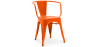 Buy Dining Chair with armrest Bistrot Metalix industrial Metal - New Edition Orange 60140 in the Europe