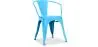 Buy Dining Chair with armrest Bistrot Metalix industrial Metal - New Edition Turquoise 60140 home delivery
