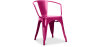 Buy Dining Chair with armrest Bistrot Metalix industrial Metal - New Edition Fuchsia 60140 at MyFaktory