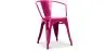 Buy Dining Chair with armrest Bistrot Metalix industrial Metal - New Edition Fuchsia 60140 at MyFaktory