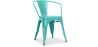 Buy Dining Chair with armrest Bistrot Metalix industrial Metal - New Edition Pastel green 60140 home delivery