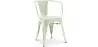 Buy Dining Chair with armrest Bistrot Metalix industrial Metal - New Edition Pale Green 60140 with a guarantee