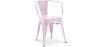 Buy Dining Chair with armrest Bistrot Metalix industrial Metal - New Edition Pastel pink 60140 - in the EU