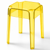 Buy Stool  Victoire - 47cm - Design Transparent Yellow 29572 home delivery