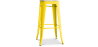 Buy Bar stool Bistrot Metalix industrial Metal and Light Wood - 76 cm - New Edition Yellow 60144 in the Europe