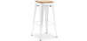 Buy Bar stool Bistrot Metalix industrial Metal and Light Wood - 76 cm - New Edition White 60144 at MyFaktory