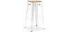 Buy Bar Stool - Industrial Design - Wood & Steel - 76cm - New Edition - Metalix White 60144 at MyFaktory