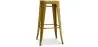 Buy Bar Stool - Industrial Design - Wood & Steel - 76cm - New Edition - Metalix Gold 60144 home delivery
