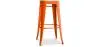 Buy Bar Stool - Industrial Design - Wood & Steel - 76cm - New Edition - Metalix Orange 60144 with a guarantee