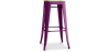 Buy Bar stool Bistrot Metalix industrial Metal and Light Wood - 76 cm - New Edition Purple 60144 in the Europe