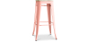 Buy Bar stool Bistrot Metalix industrial Metal and Light Wood - 76 cm - New Edition Pastel orange 60144 home delivery