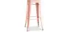 Buy Bar Stool - Industrial Design - Wood & Steel - 76cm - New Edition - Metalix Pastel orange 60144 home delivery