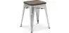 Buy Industrial Design Bar Stool - Wood & Steel - 45cm - New Edition - Metalix Steel 60145 - in the EU