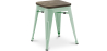 Buy Stool Bistrot Metalix Industrial Metal and Dark Wood - 45 cm - New Edition Mint 60145 home delivery