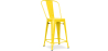 Buy Bar stool with backrest Bistrot Metalix industrial Metal - 60 cm - New Edition Yellow 60146 - prices