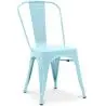 Buy Dining chair Bistrot Metalix industrial Matte Metal - New Edition Light blue 60147 with a guarantee
