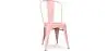Buy Dining chair Bistrot Metalix industrial Matte Metal - New Edition Pastel orange 60147 at MyFaktory