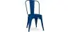 Buy Dining chair Bistrot Metalix industrial Matte Metal - New Edition Dark blue 60147 - prices