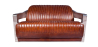 Buy Design Sofa Churchill Lounge - 2 places - Premium Leather & Stainless Steel Vintage brown 48369 - in the EU