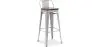 Buy Bar Stool - Industrial Design - Wood and Steel - 76cm - Metalix Light grey 60150 - in the EU