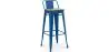 Buy Bar Stool - Industrial Design - Wood and Steel - 76cm - Metalix Dark blue 60150 at MyFaktory